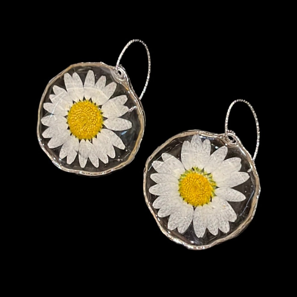 Daisy Earrings - Medium Silver