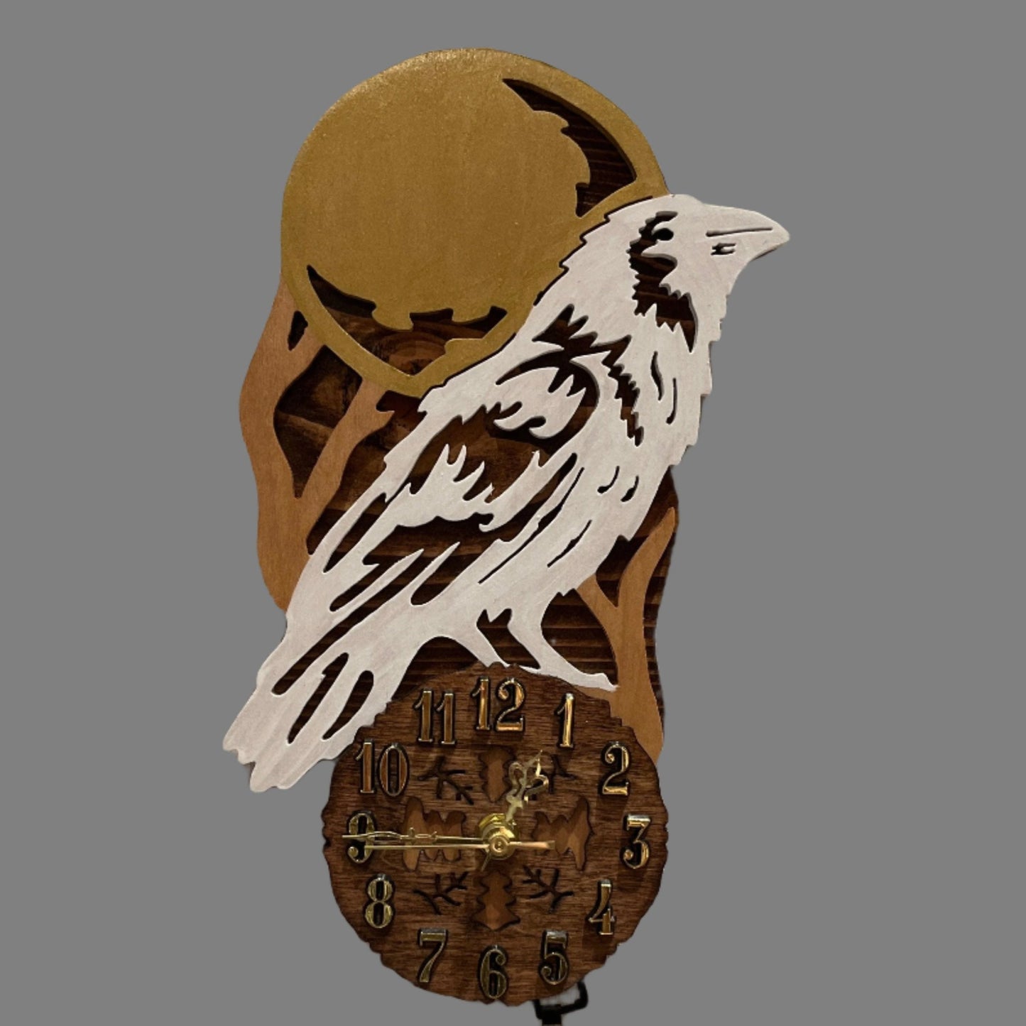 White Raven Clock, Certified Made in Alaska