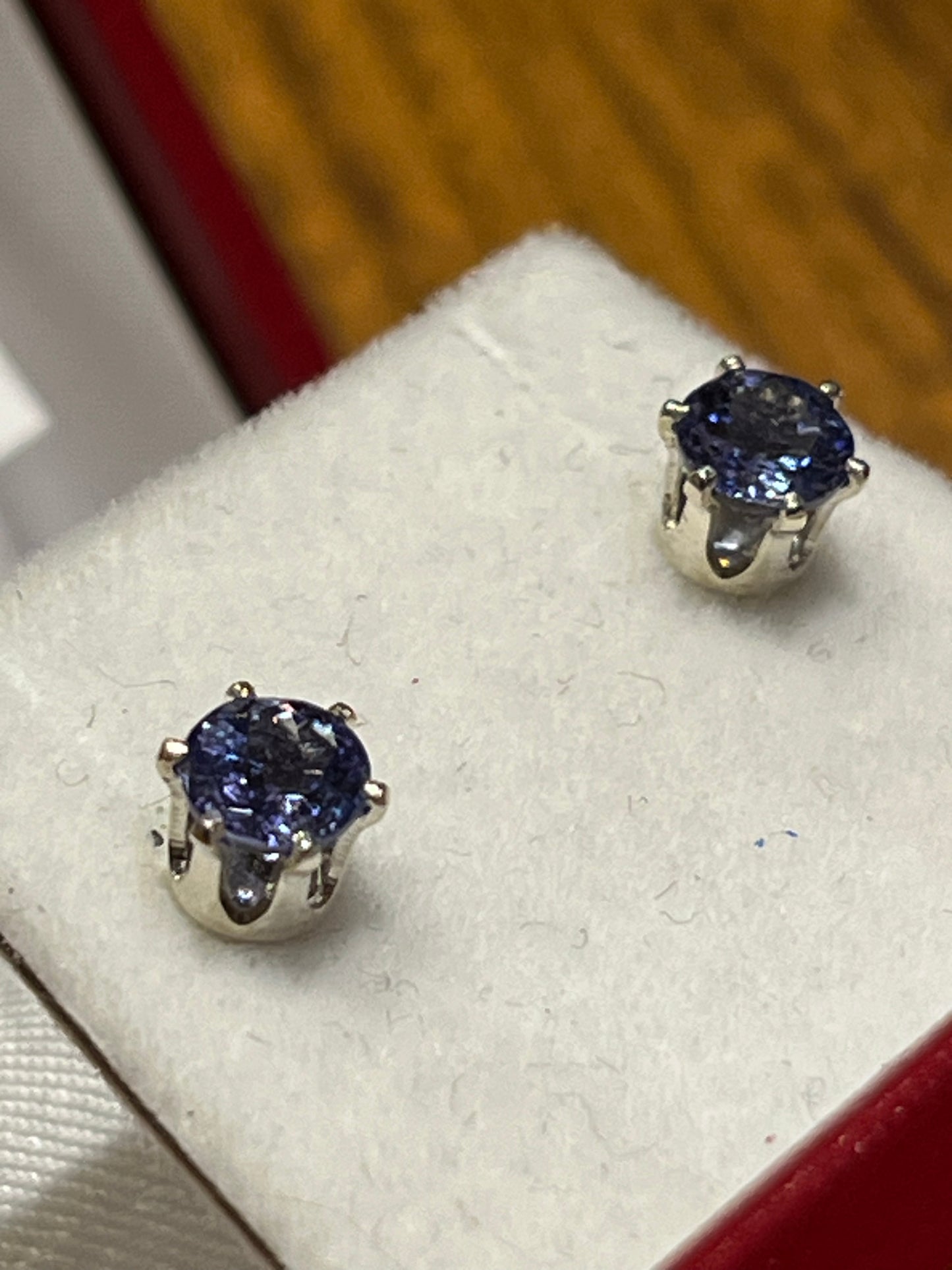 Tanzanite Round Earrings .48 & .51 ct