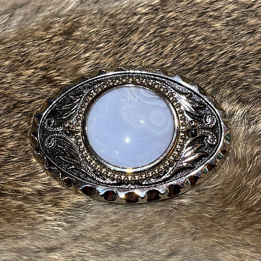 Belt Buckle Lace Agate