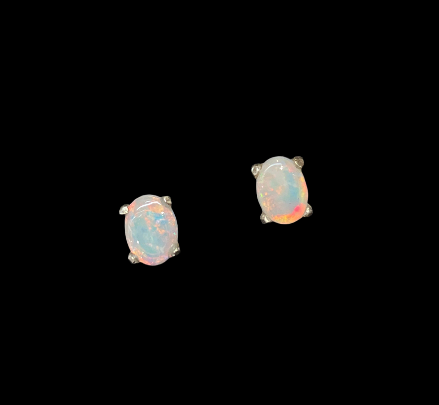 Australian Crystal Opal Stud earrings (.62 & .70 carat)