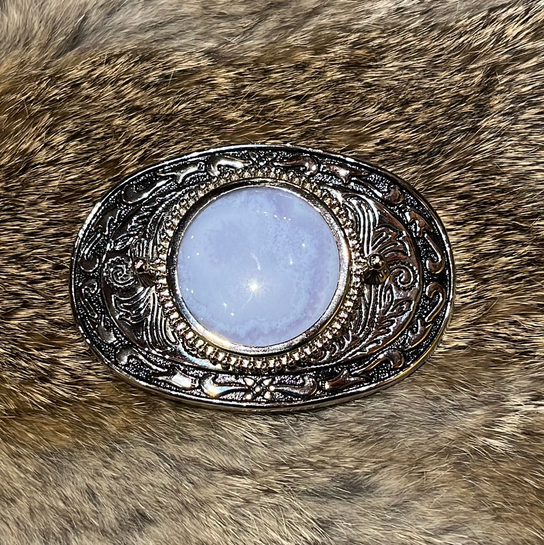 Belt Buckle Lace Agate