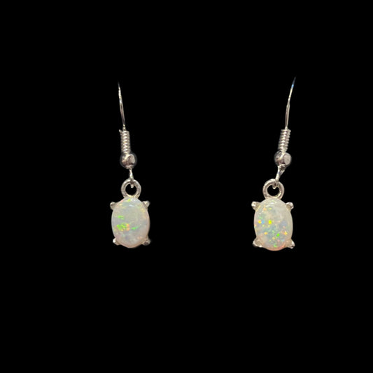 Australian Crystal Opal Dangle Earrings