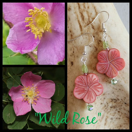 "Wild Rose" Earrings