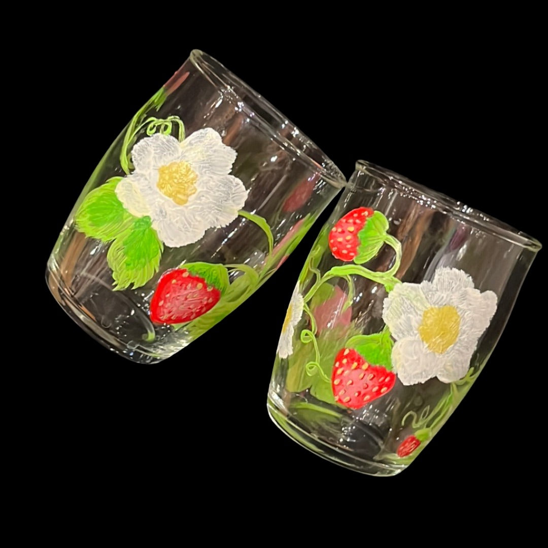 Strawberry small glass set