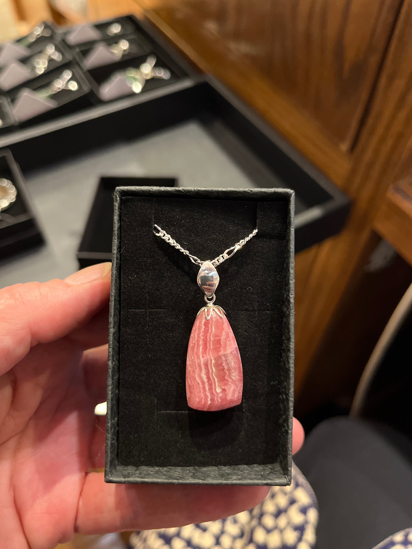 Pink Rhodochrosite Pendant