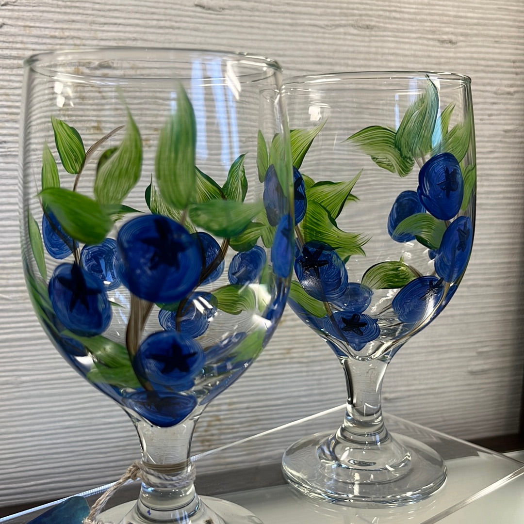 Blueberry Wine Glass Set