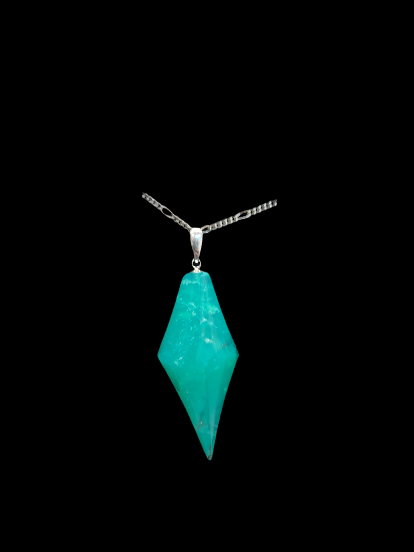 Chrysoprase Pendant (Long Diamond)