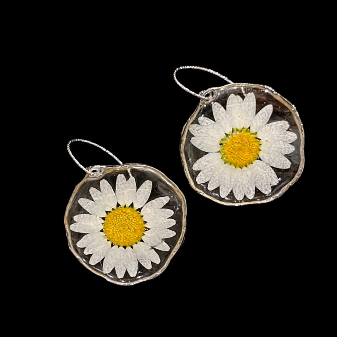 Daisy Earrings - Medium Silver