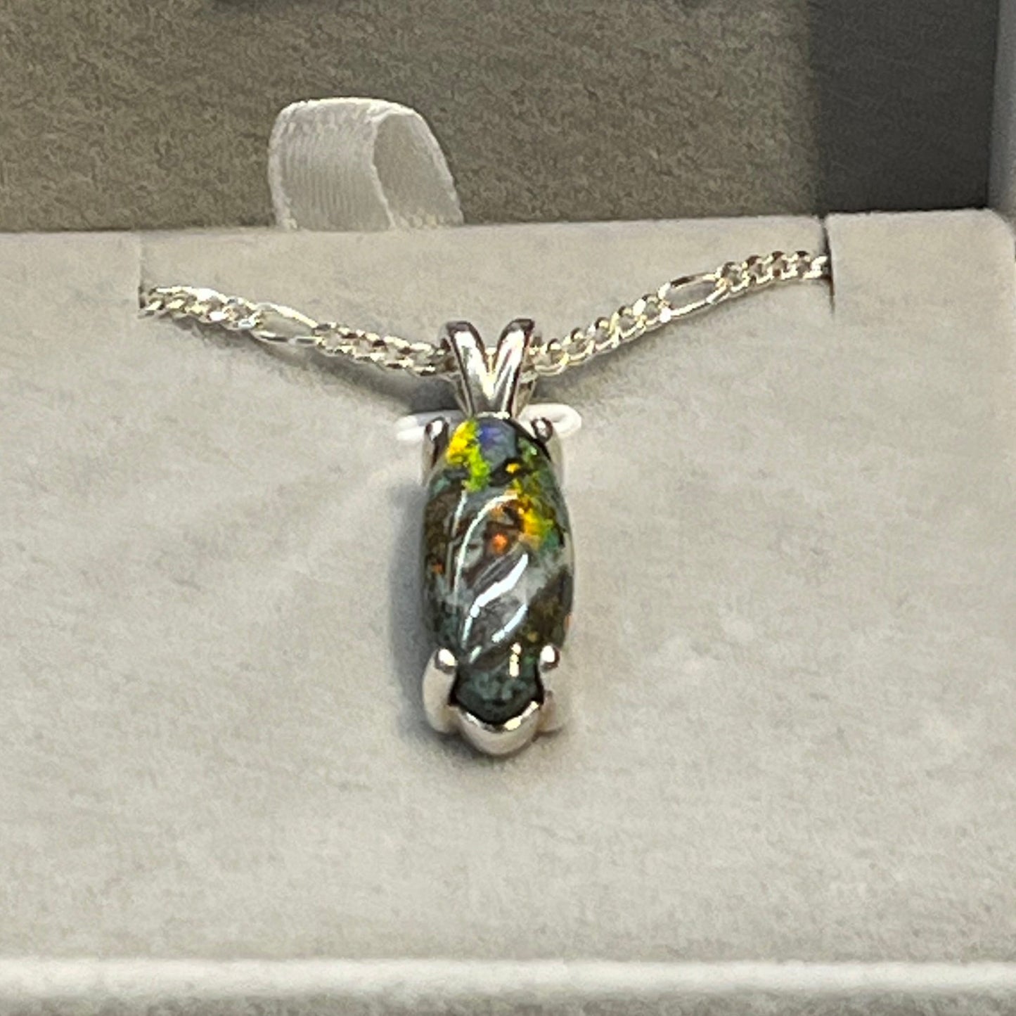 Australian Black Opal Pendant 4.43 ct