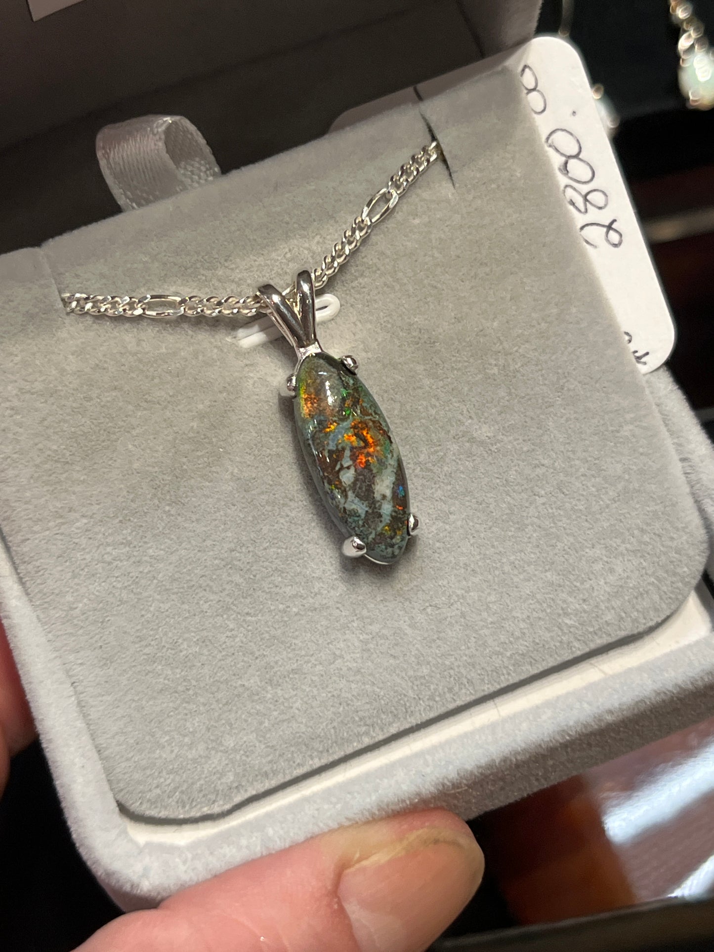 Australian Black Opal Pendant 4.43 ct