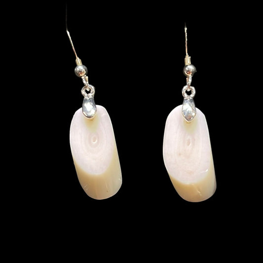 Alaskan Coral Earrings (High Polish White)