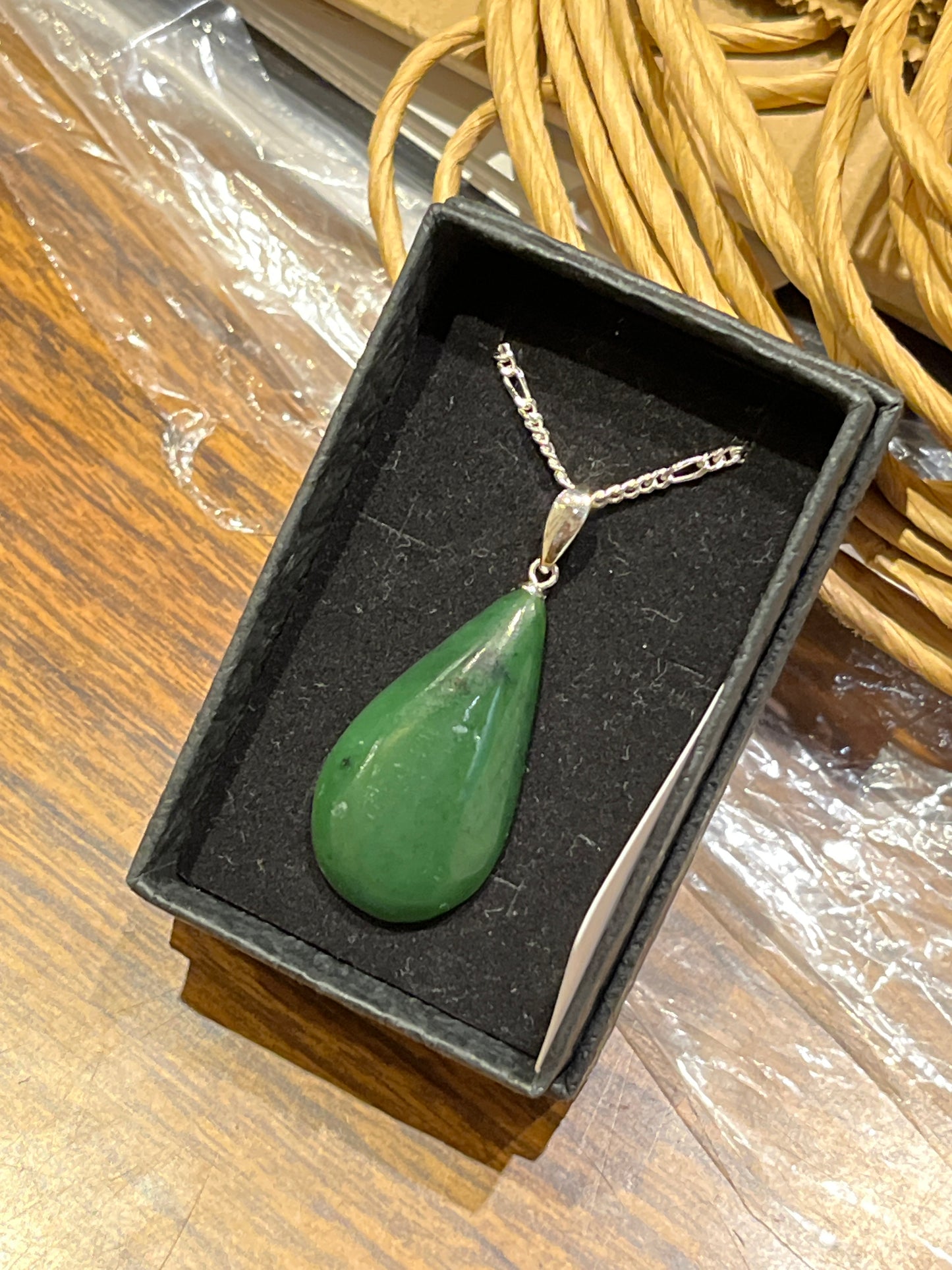 Alaskan Jade Pendant (Large Pear)