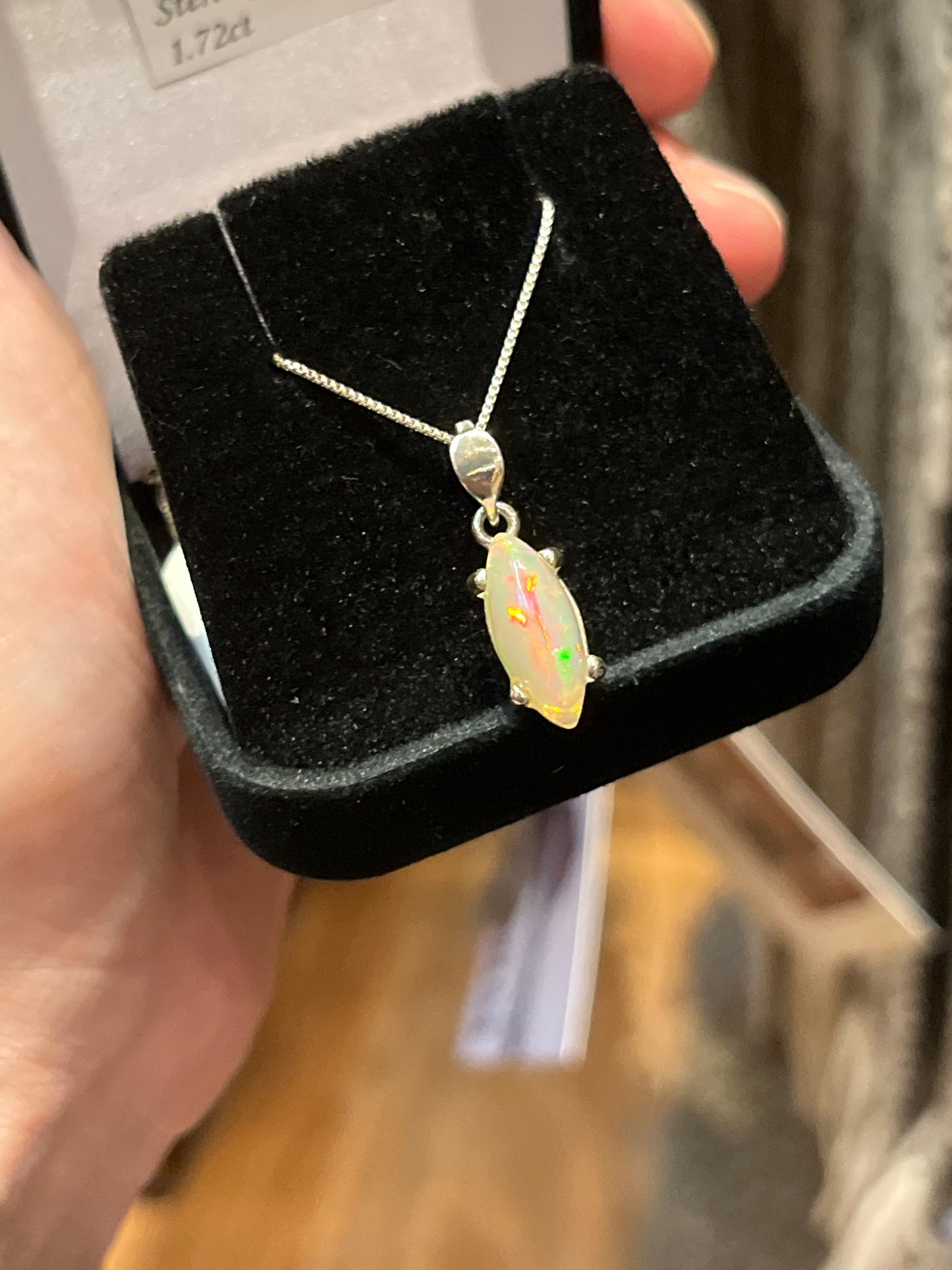 Australian Crystal Opal pendant marquise 1.72 ct