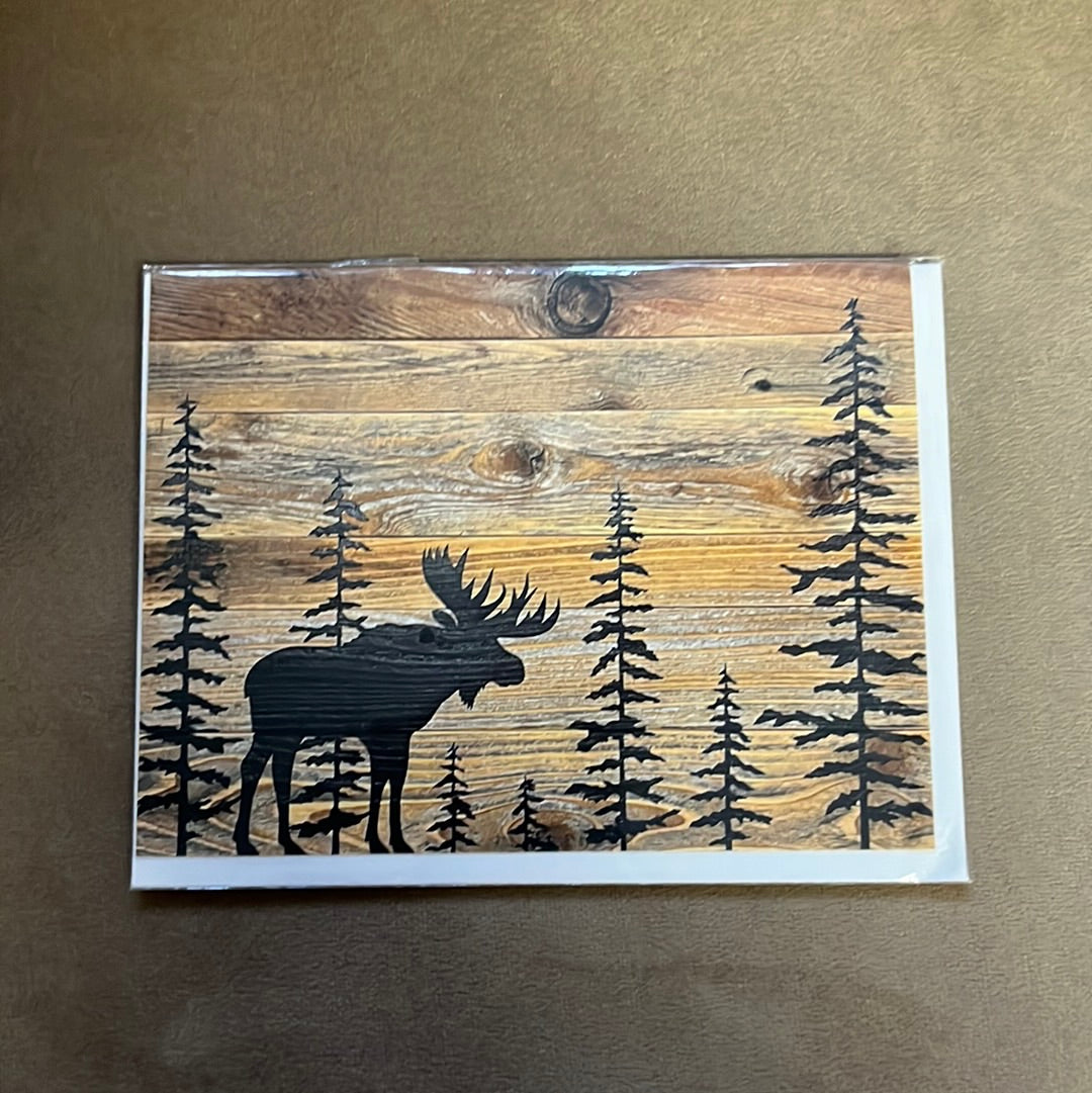 Moose & Trees Greeting Card