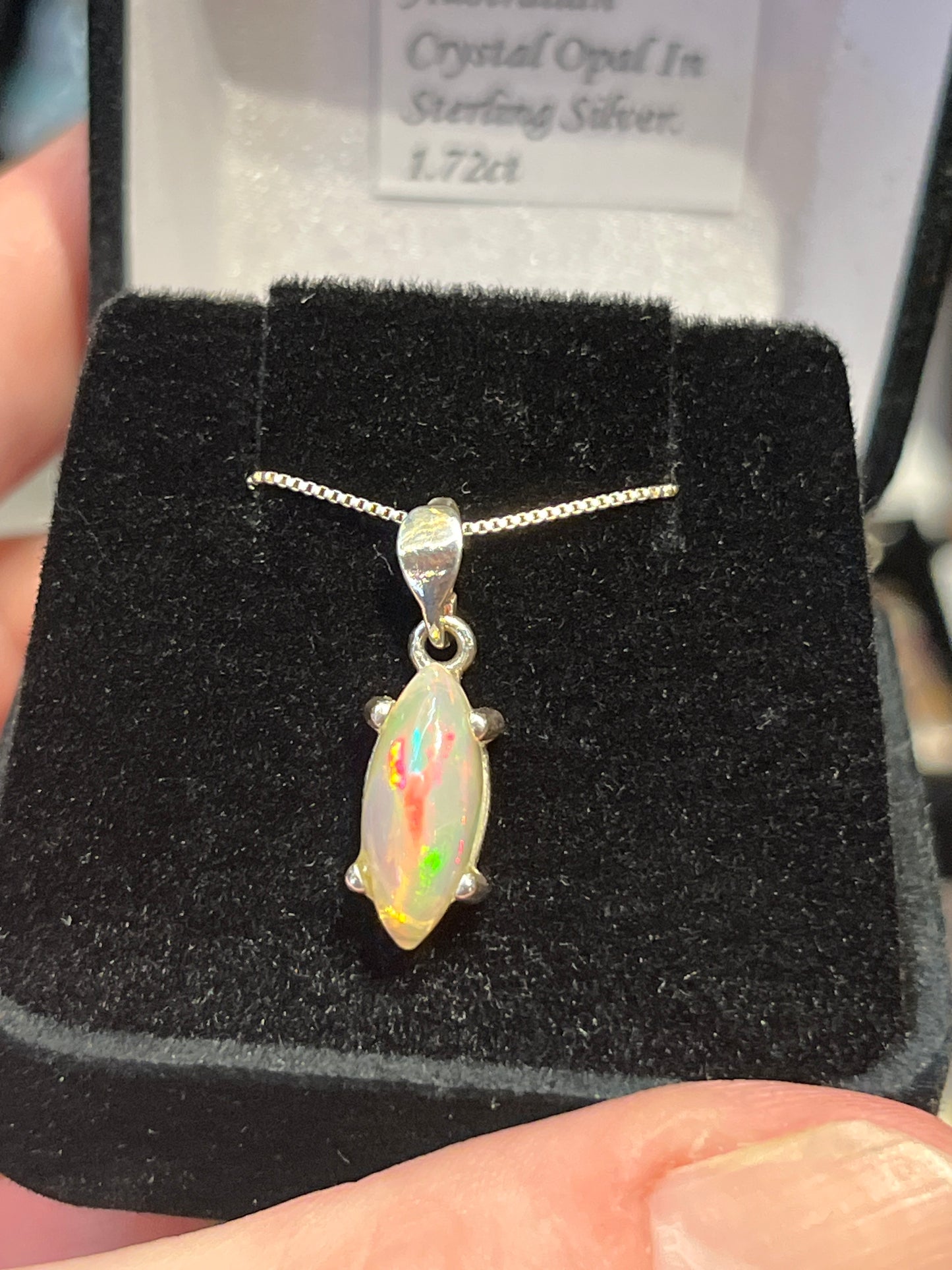 Australian Crystal Opal pendant marquise 1.72 ct