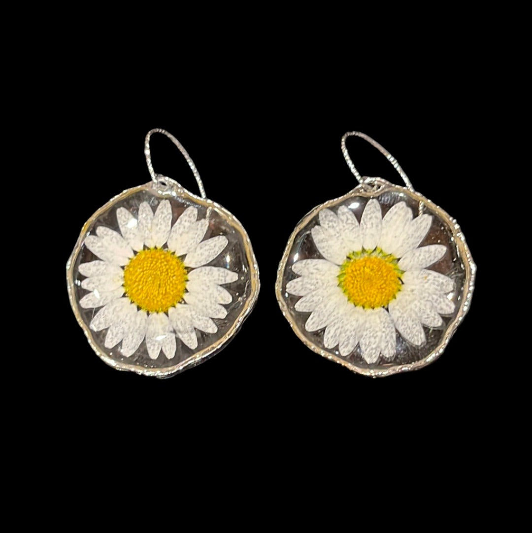 Daisy Earrings - Medium Silver