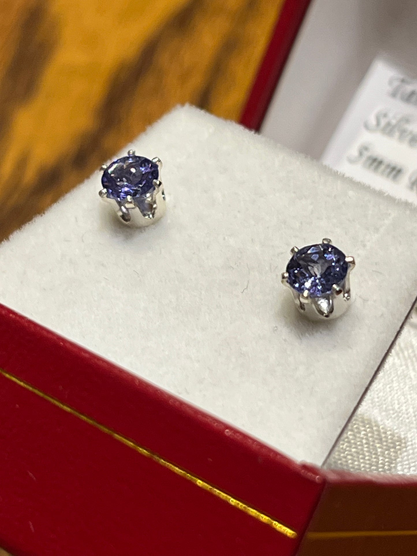 Tanzanite Round Earrings .48 & .51 ct