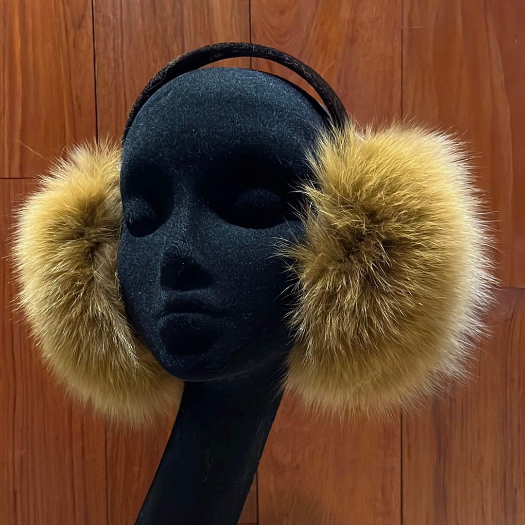 Dyed Blue Fox Earmuffs (Assorted Colors)