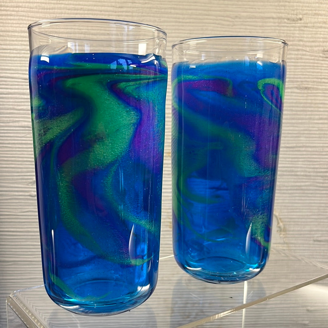 Tall Glass Set of 2 (Translucent Northern Lights)