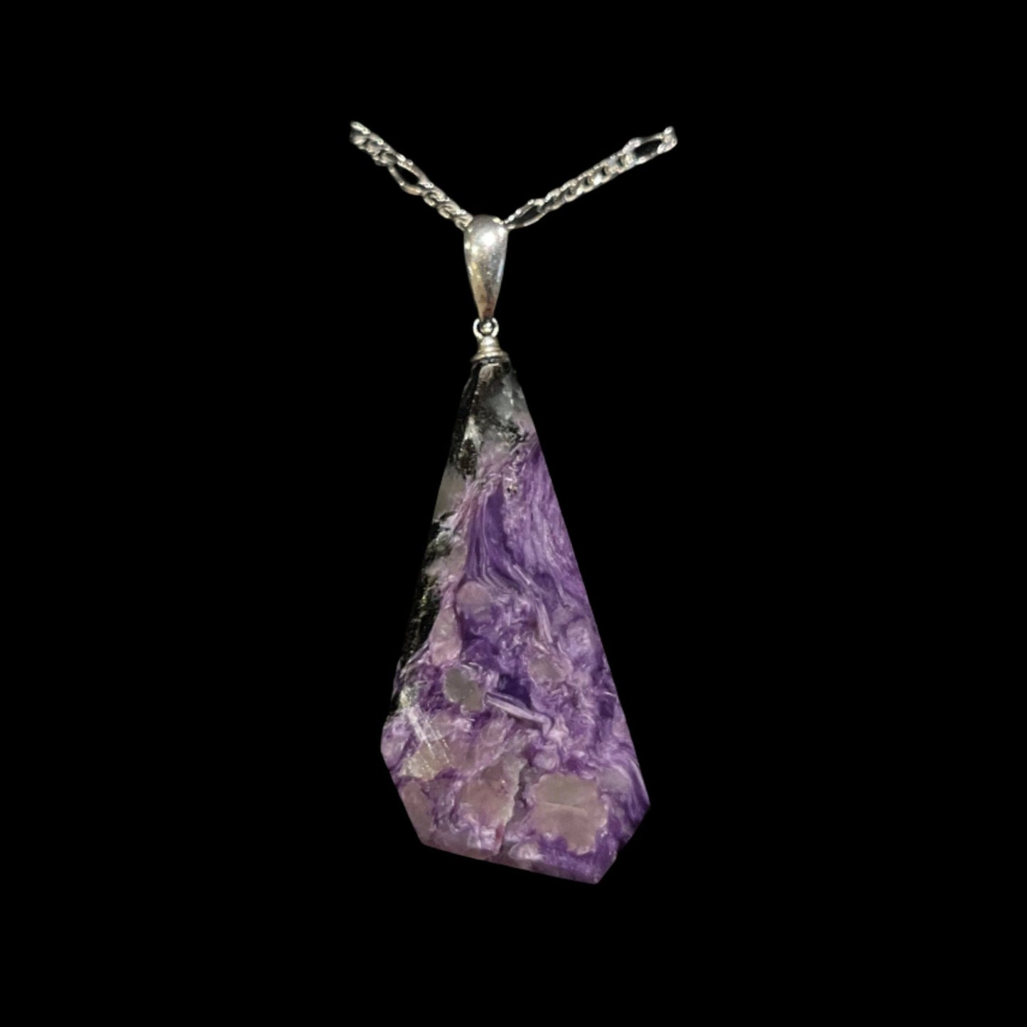 Charoite Pendant in sterling silver