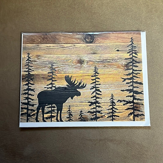 Moose & Trees Greeting Card