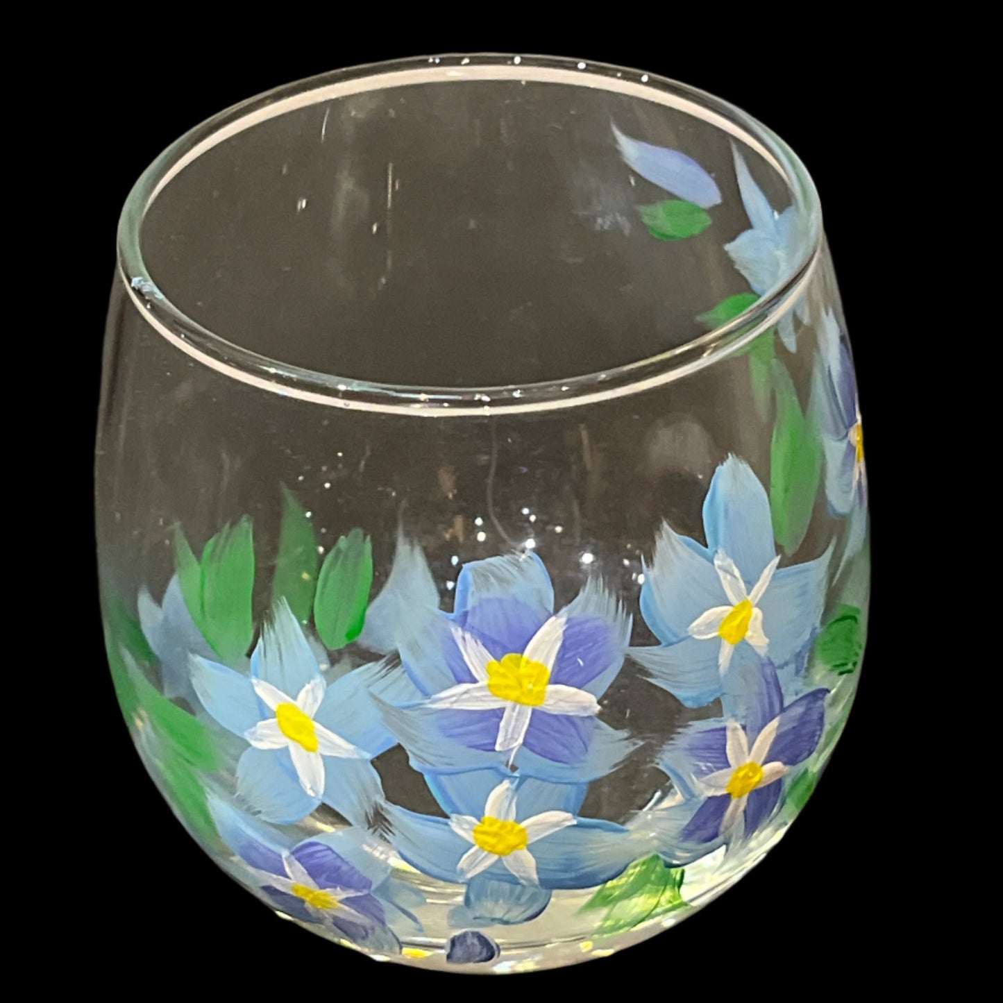 Forget-Me-Not Stemless Wine Set