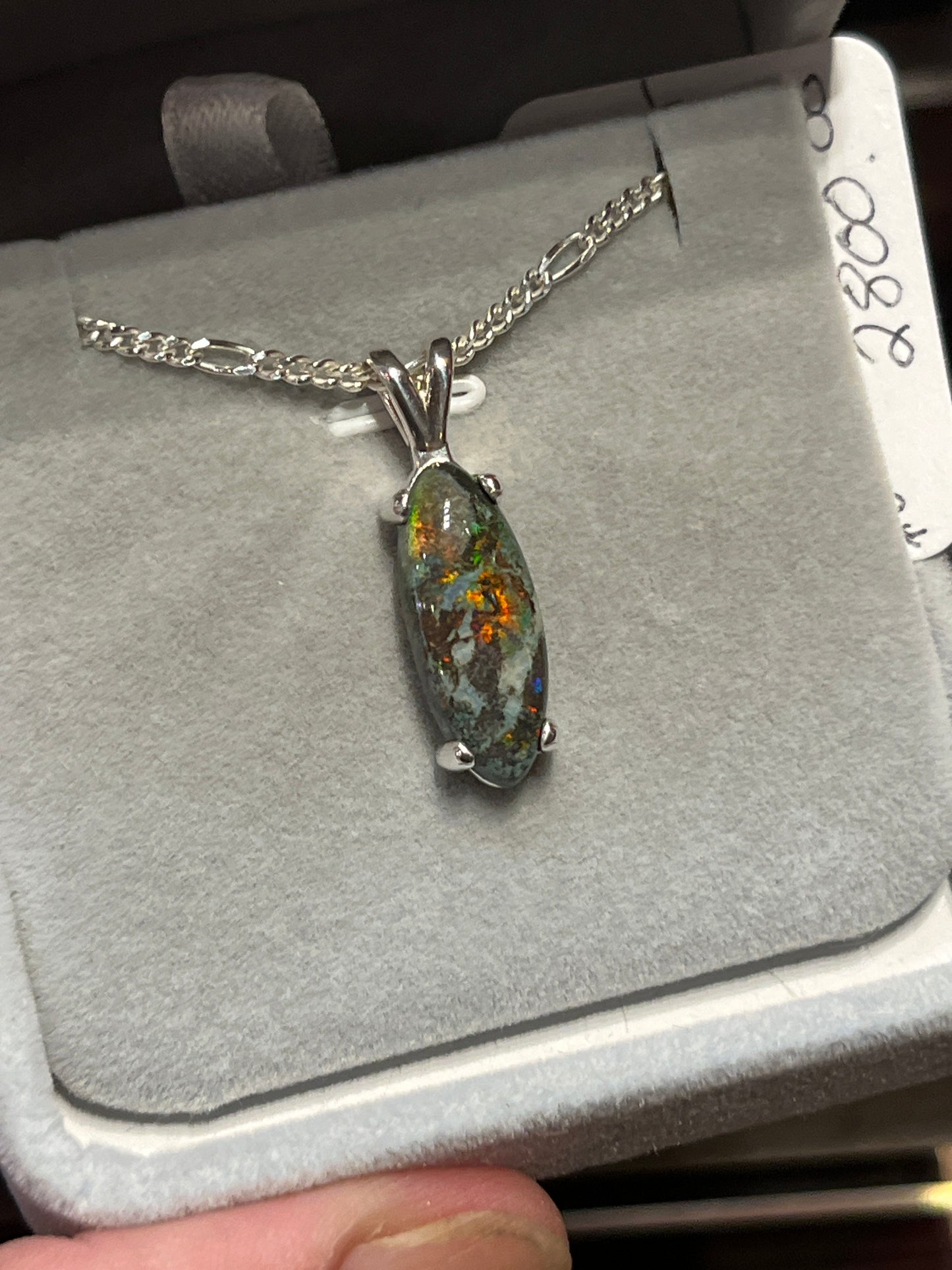 Australian Black Opal Pendant 4.43 ct