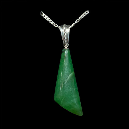 Alaskan Jade Pendant (long offset triangle)