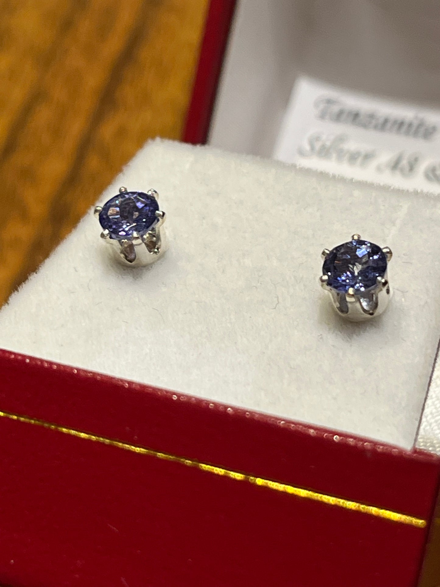 Tanzanite Round Earrings .48 & .51 ct