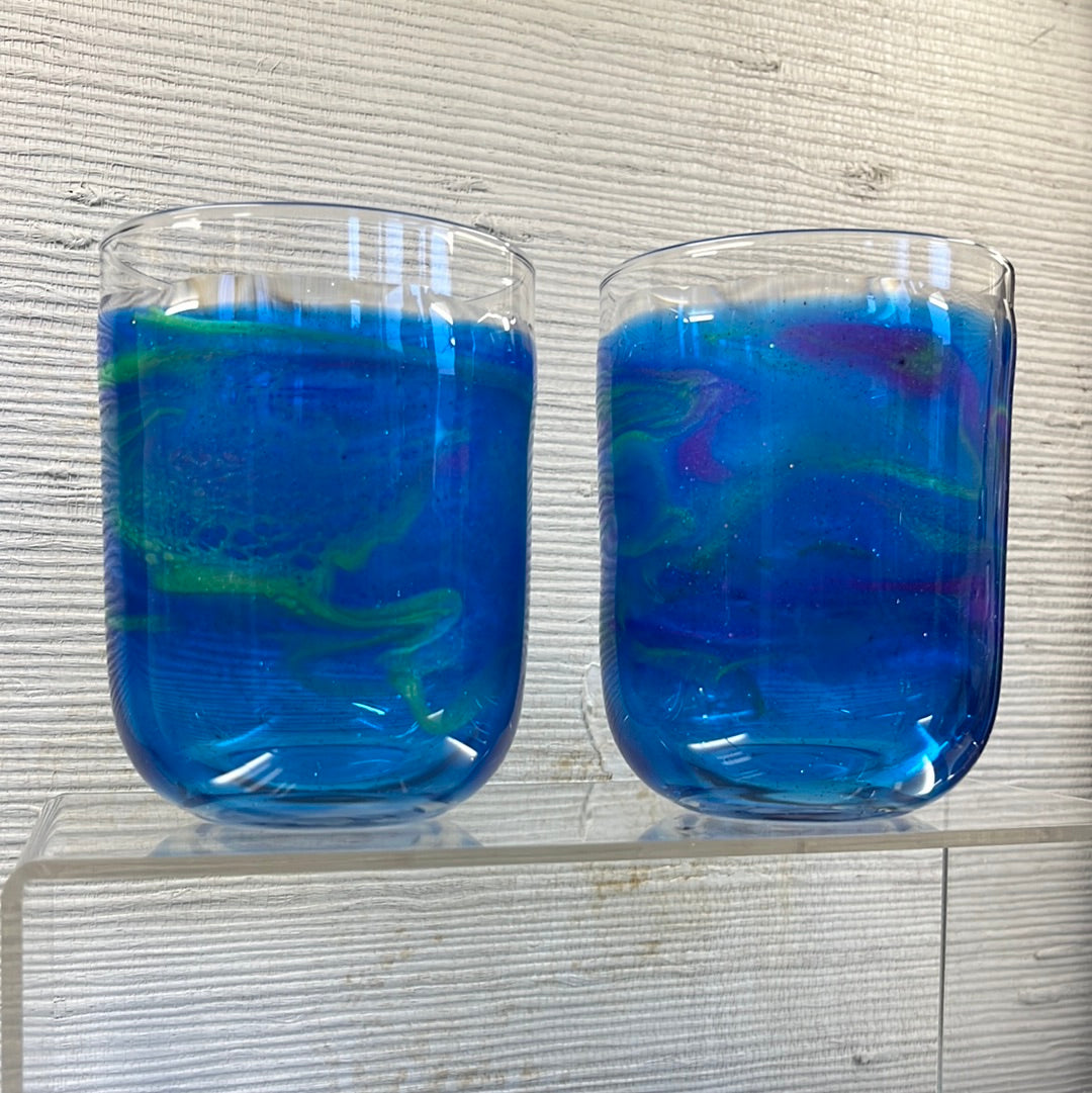 Whiskey Glass Set (Translucent Northern Lights)