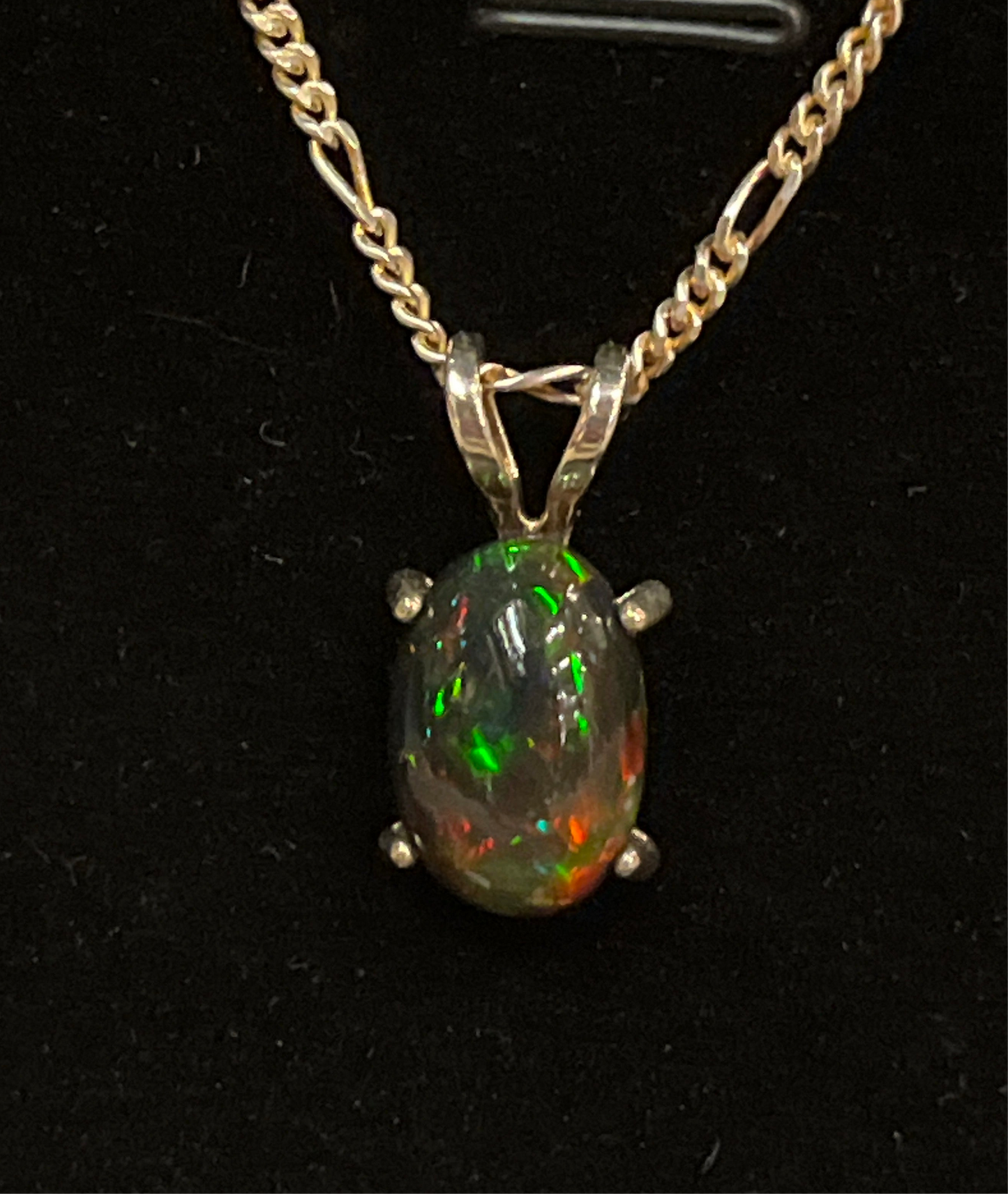 Australian Black Opal Pendant