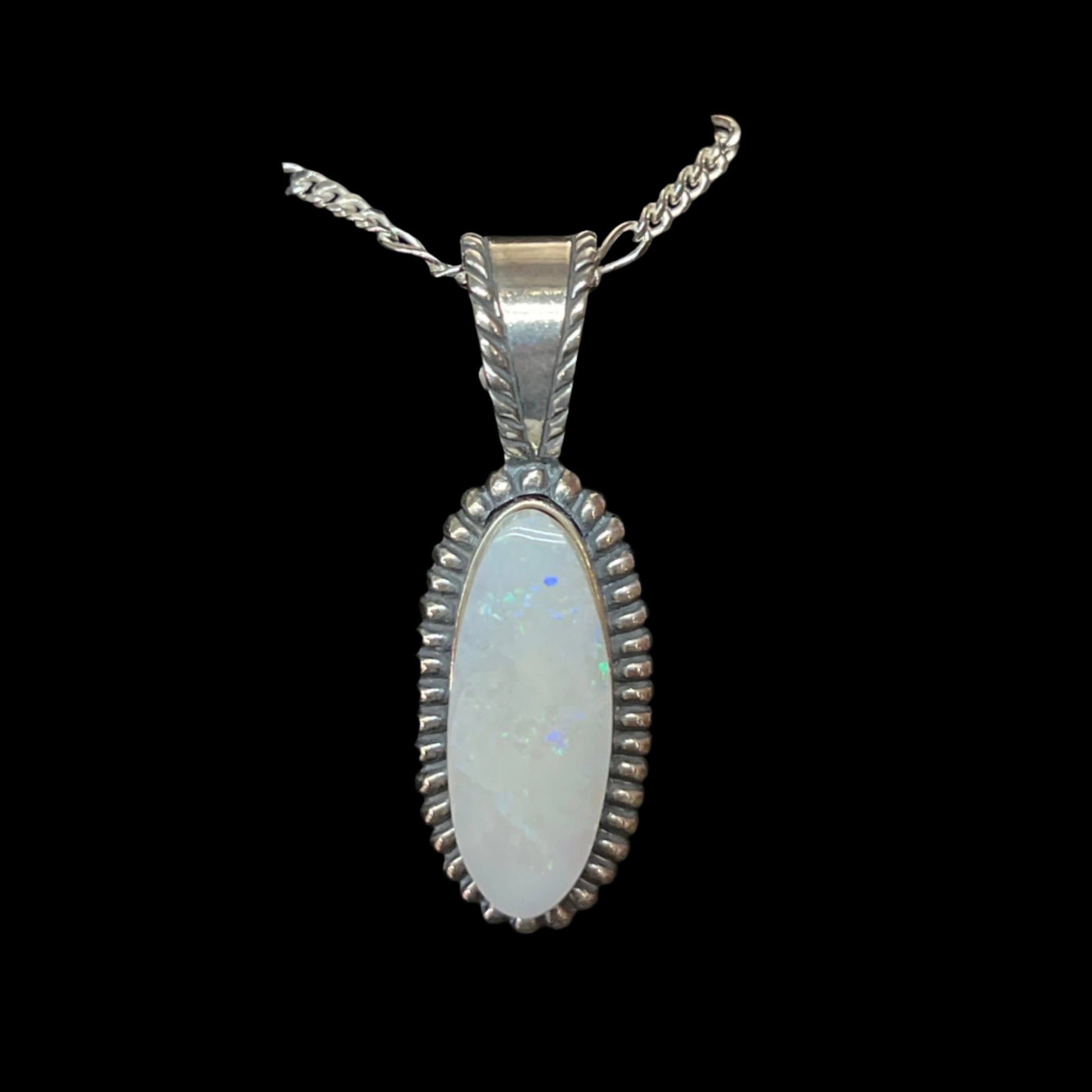 Australian White Opal Pendant