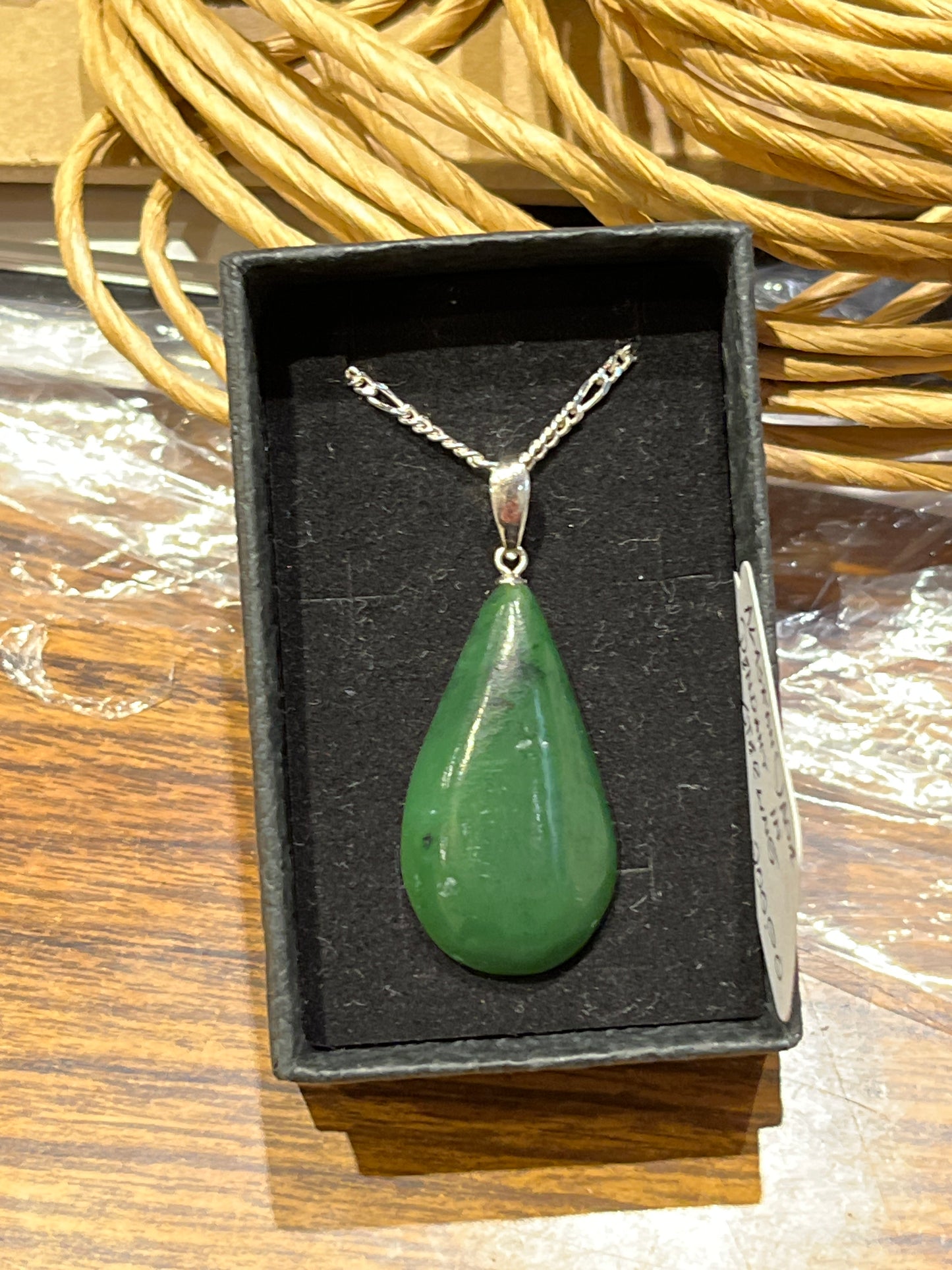 Alaskan Jade Pendant (Large Pear)