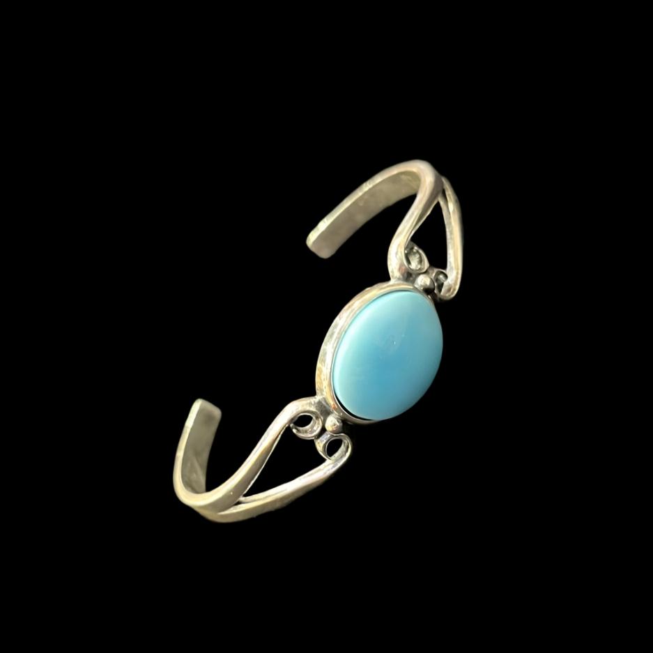 Larimar in sterling silver cuff