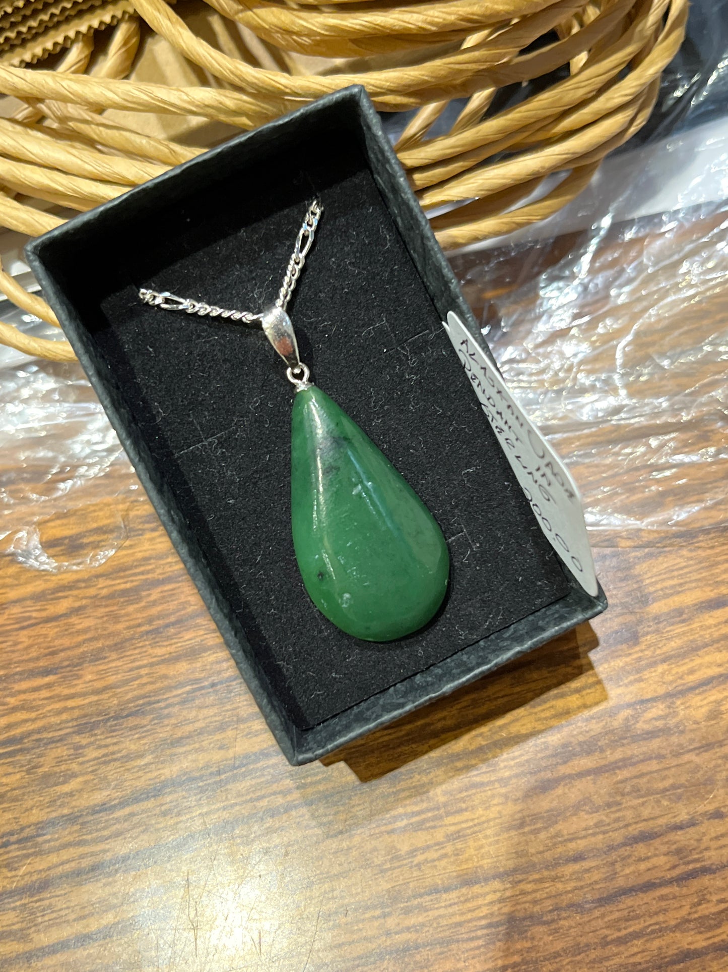 Alaskan Jade Pendant (Large Pear)