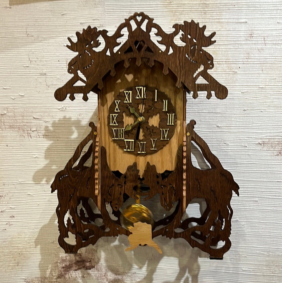 Moose Mantle Clock