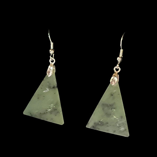 Alaskan Nephrite Jade Earrings, Certified made in Alaska