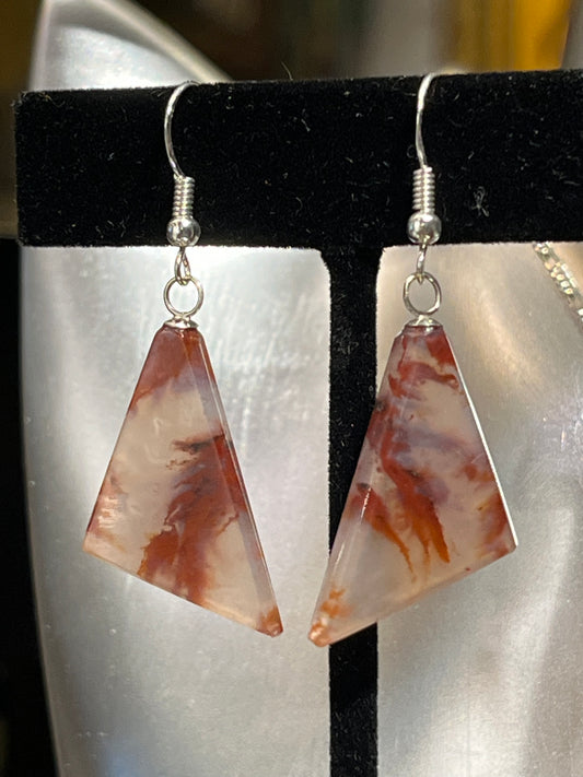 Flame Agate Earrings