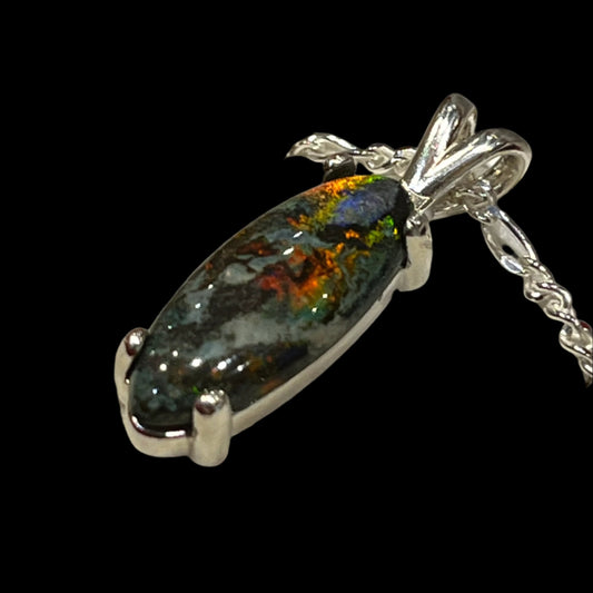 Australian Black Opal Pendant (4.43 ct)