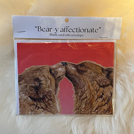 Bear-y affectionate card (red)