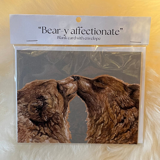 Bear-y affectionate card (grey)