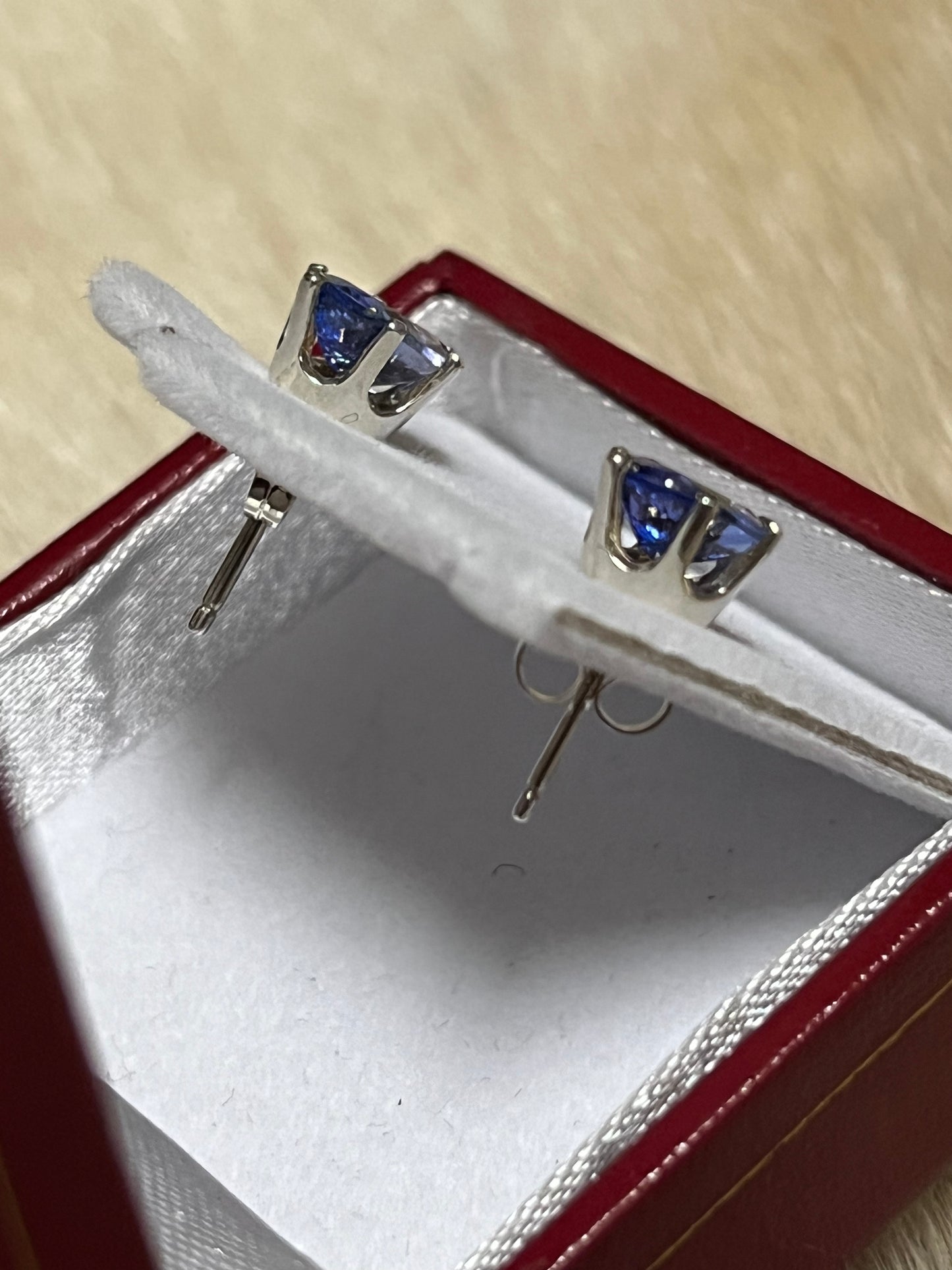Tanzanite Earrings Oval 1.11 & 1.17 carat