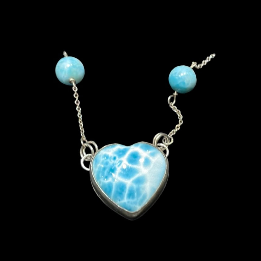 Larimar Heart (S925)