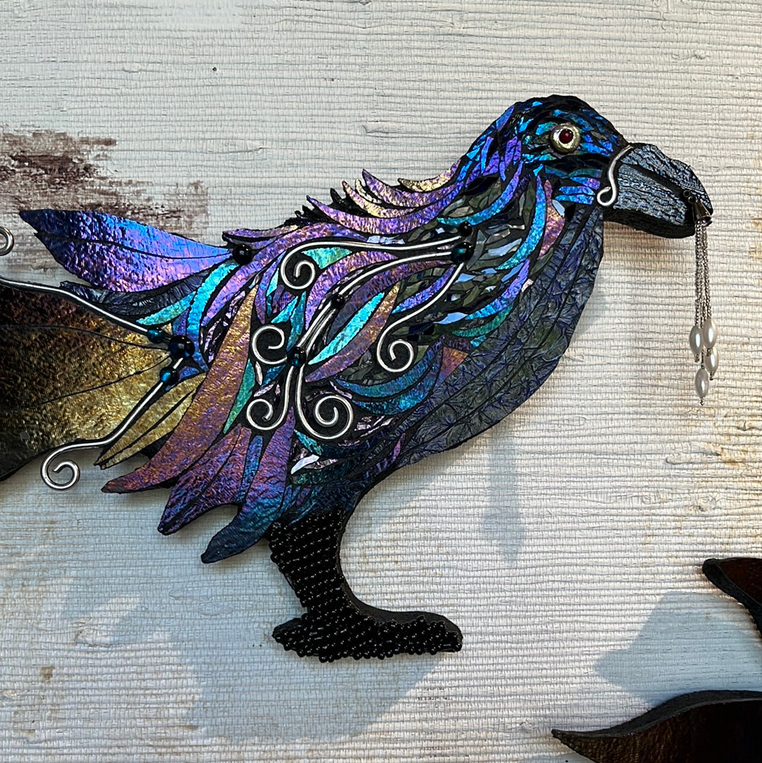 "Raven II" Glass Bauble