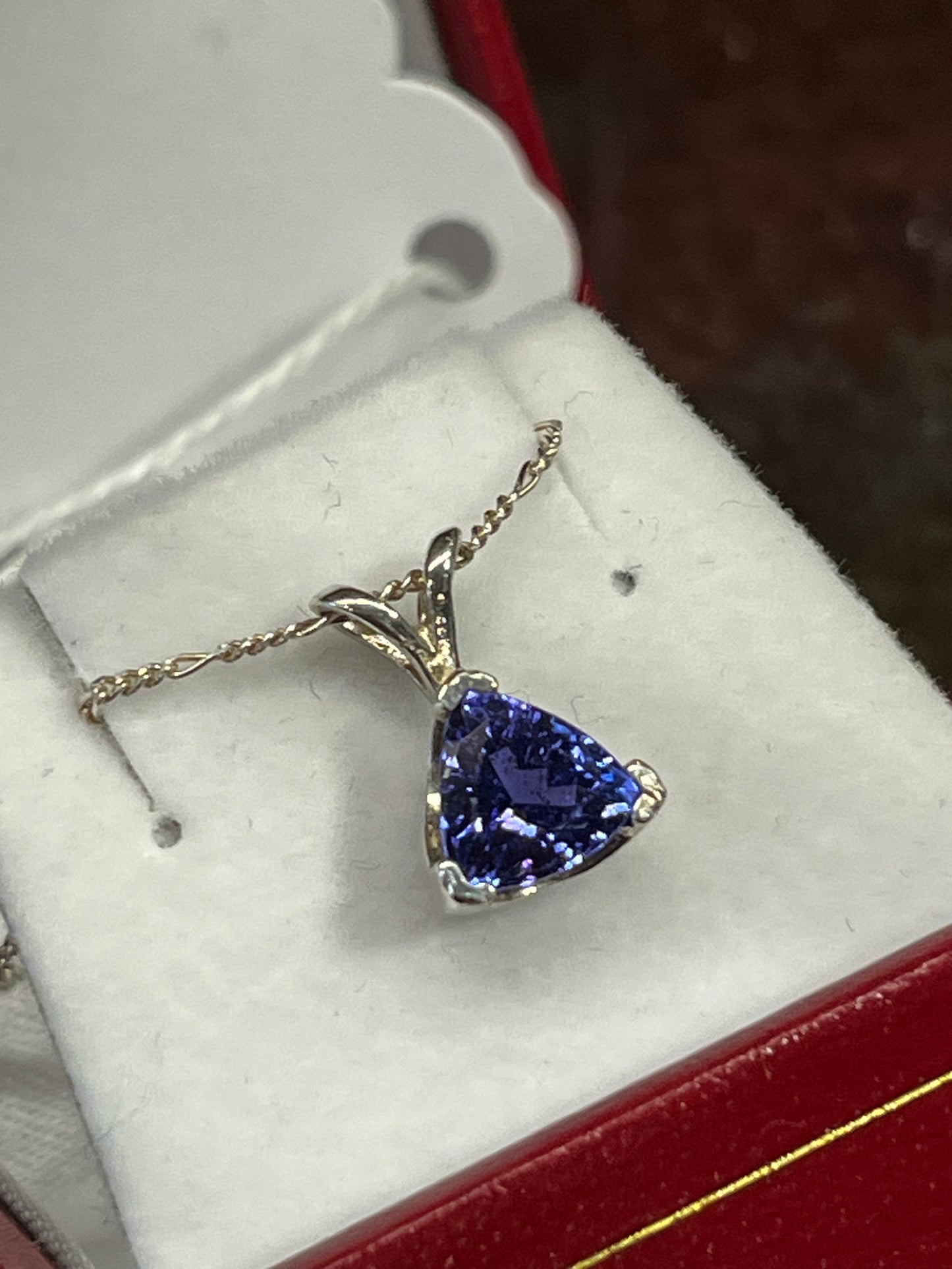 Tanzanite Pendant Triangle 1.42 carat