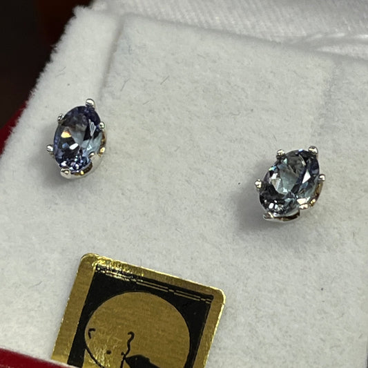 Tanzanite Earrings .52 & .50 carat Oval
