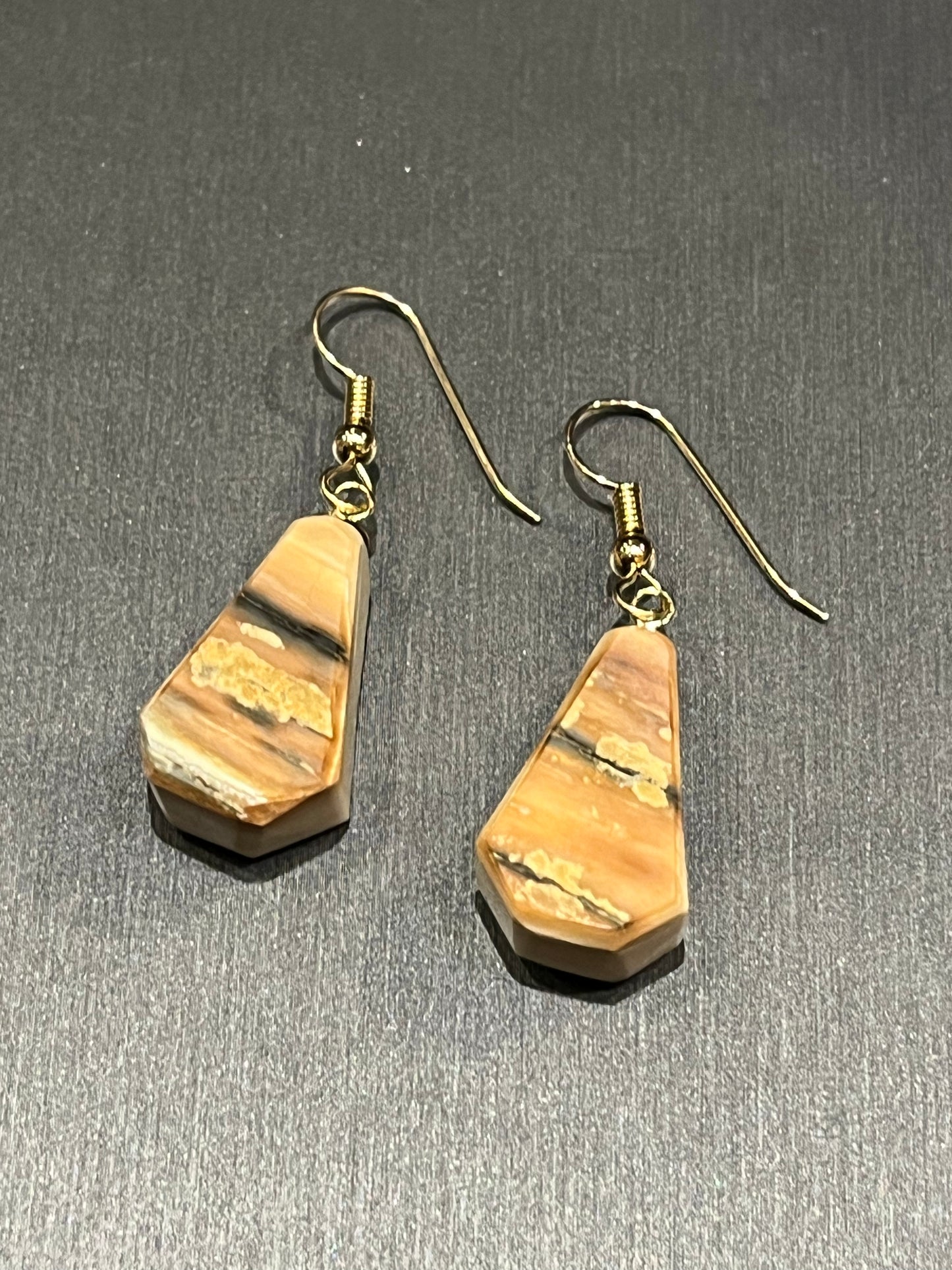 Alaskan Mammoth Ivory Earrings (14k gold)