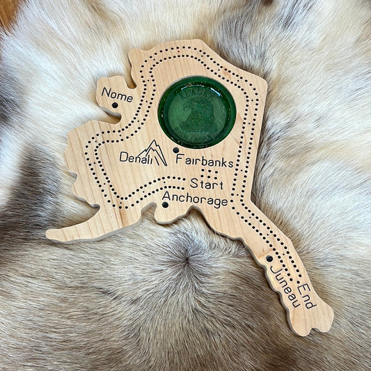 Cribbage Board "Green Bald Eagle"