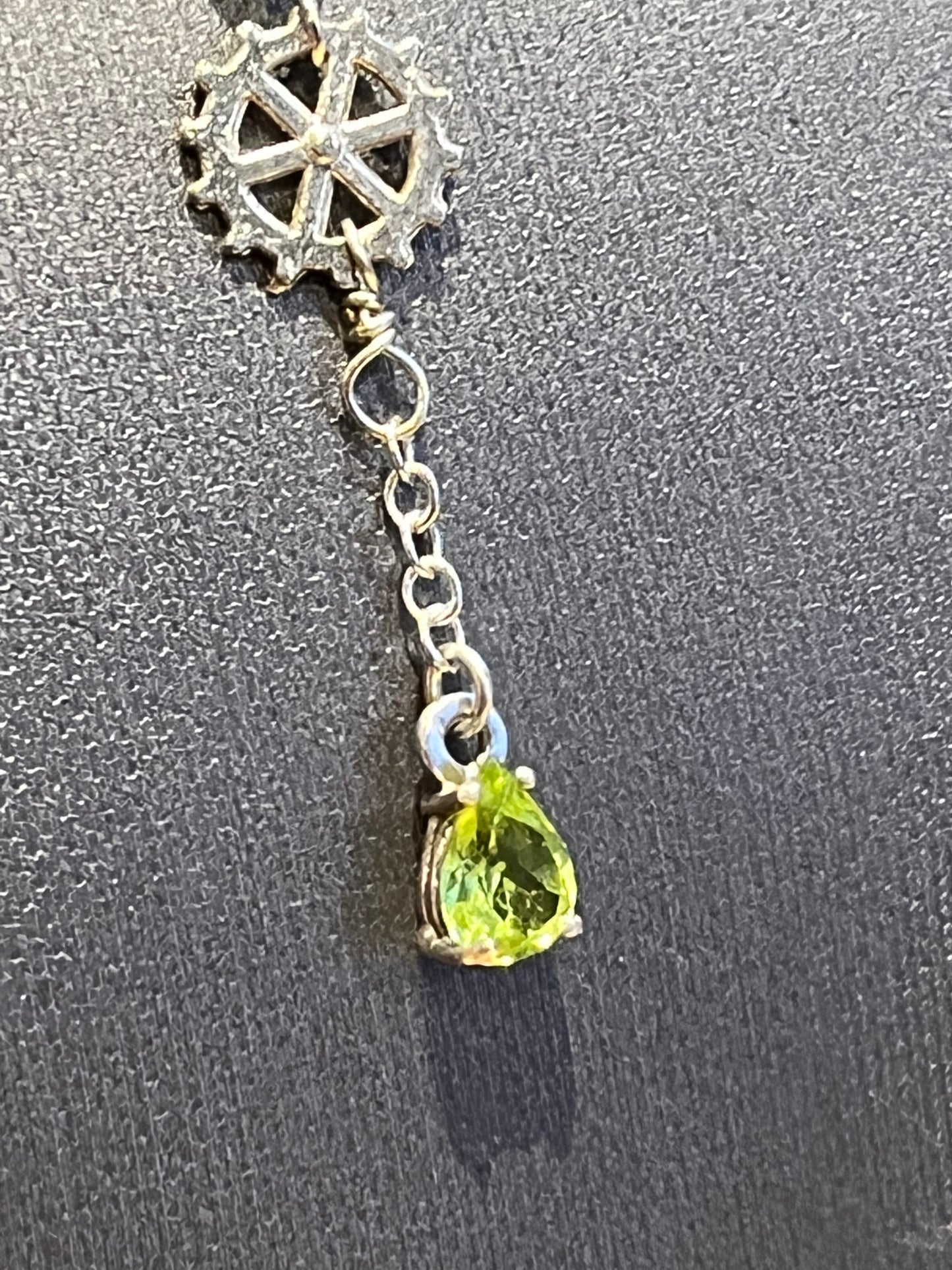 Vesuvianite Peridot Steampunk Necklace